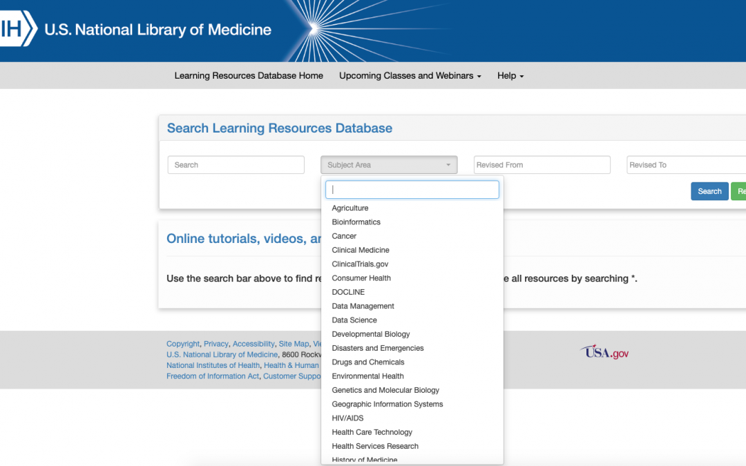 Recursos de Aprendizaje en PubMed