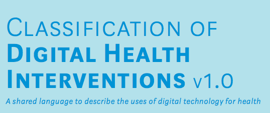 Clasificación de intervenciones en salud digital OMS